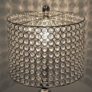 Ashland - Contemporary Table Lamp Round Clear Crystal Beads (Set of 2) - Polished Nickel