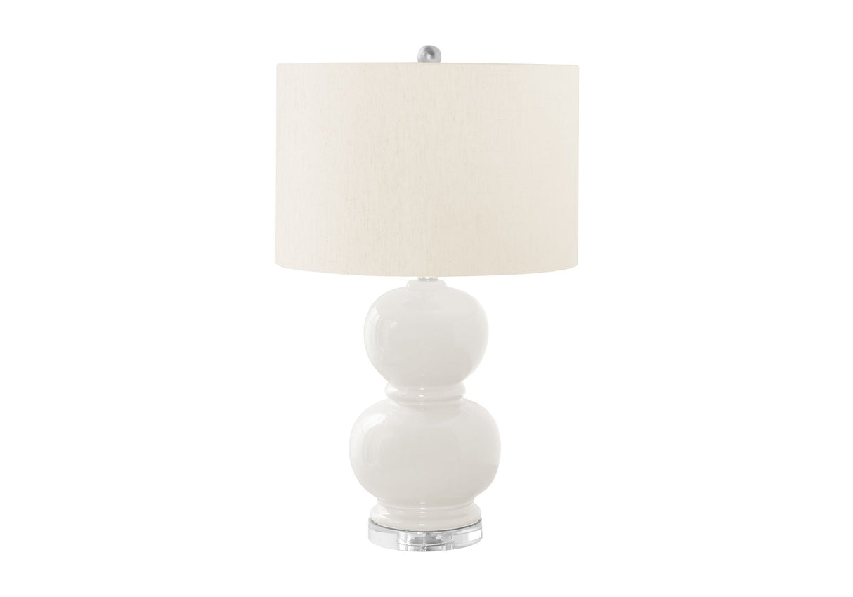 Contemporary Lighting, Ceramic Table Lamp - Cream - Best Buy Furniture