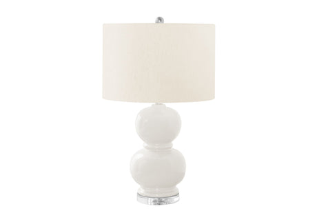 Contemporary Lighting, Ceramic Table Lamp - Cream - Best Buy Furniture
