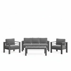 Outdoor Patio Set, All-Weather With Thick Cushions