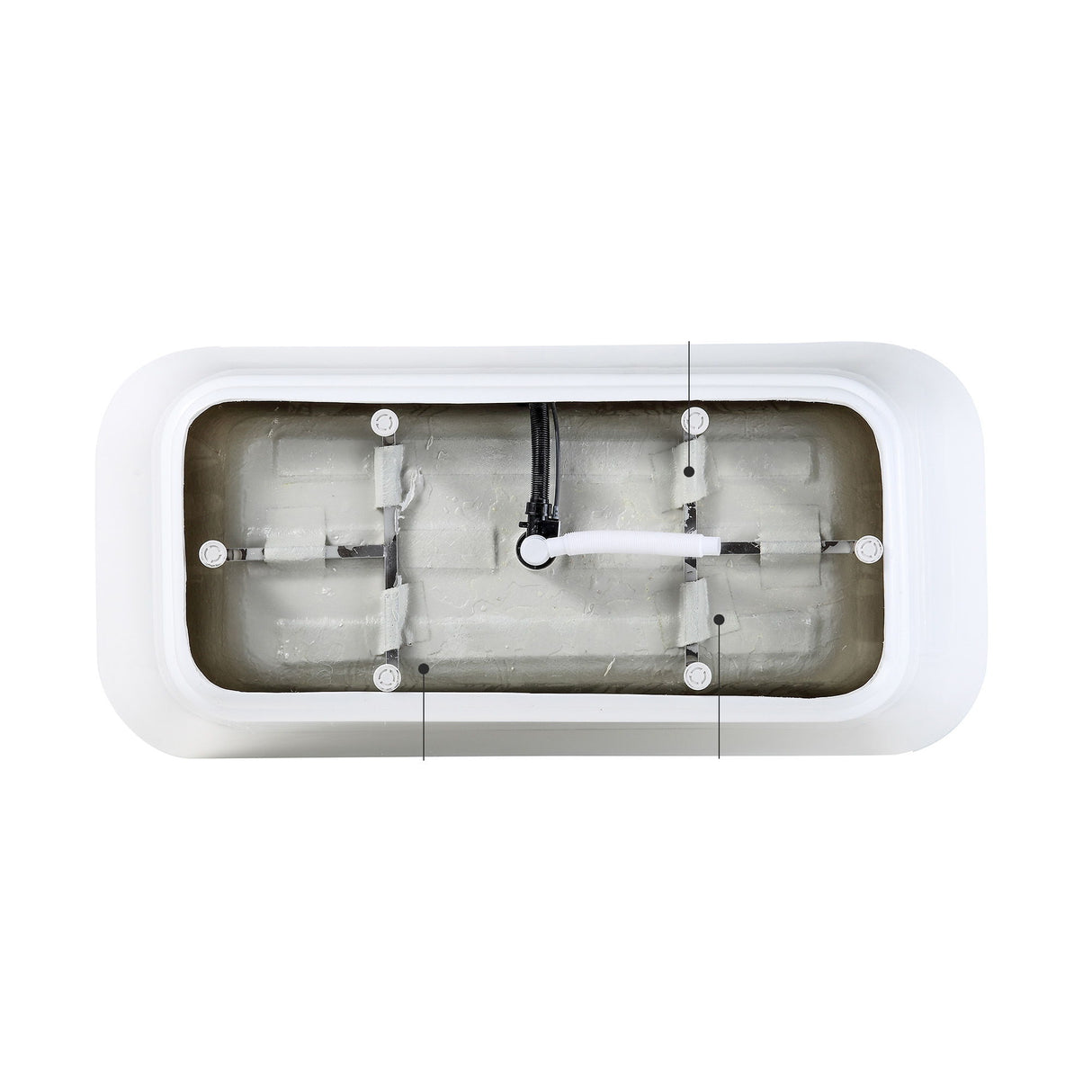 Elegant Oval Freestanding Bathtub, Overflow & Pop Up Drain