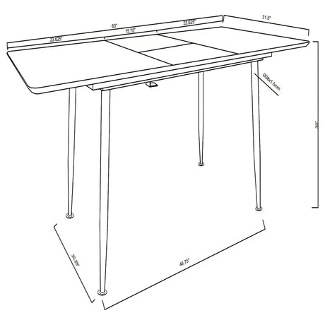 Grant - Extension Dining Table With Butterfly Leaf - Gray