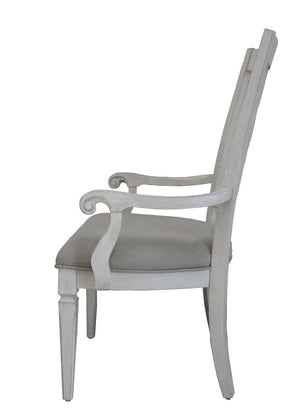 Katia - Arm Chair (Set of 2) - Light Gray / White - Best Buy Furniture