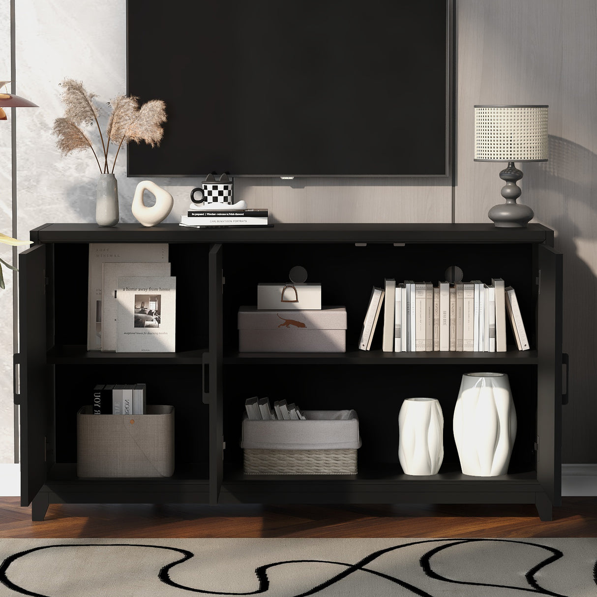 Vibe Haus TV Stand for TVs Up to 65 Inches