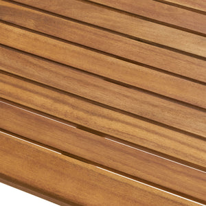 Outdoor Minimalist Acacia Wood Rectangle Bar Table