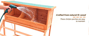 3-in-1 Nesting Boxes for Chickens with Perch and Swing