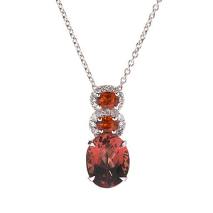 3.10ctw Oval Apatite & Multi Gemstone Pendant w/ 18" Chain