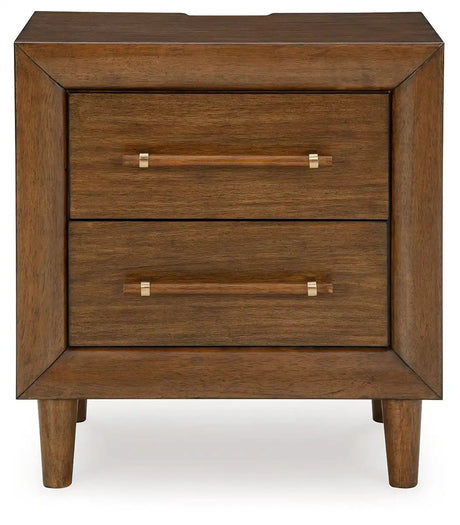 Lyncott - Two Drawer Night Stand - Brown - Best Buy Furniture