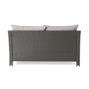 Contemporary Antibes Loveseat & Table Set Outdoor - Gray
