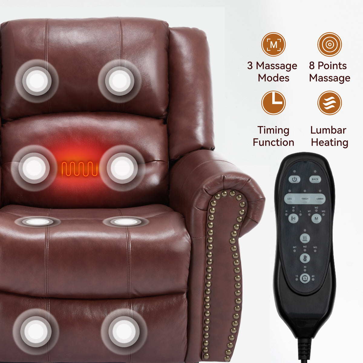 Power Lift Recliner Chair with Heat Massage