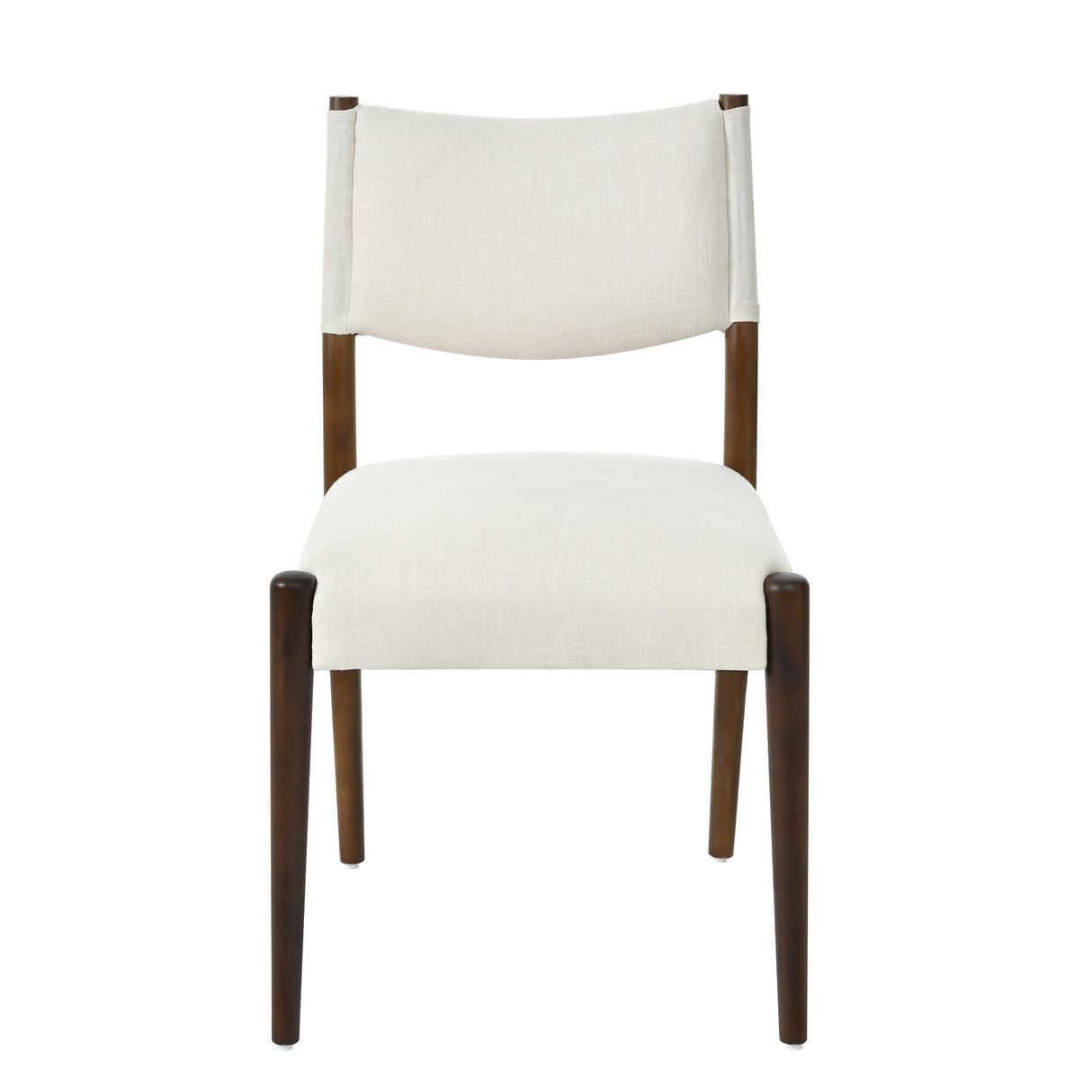 Modern Dining Chair with Thick Seat Cushion and Solid Wood Legs, Set of 2