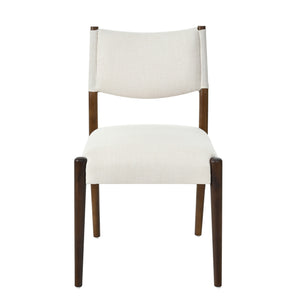 Modern Dining Chair with Thick Seat Cushion and Solid Wood Legs, Set of 2