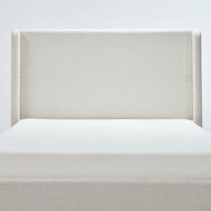 Carmen - Full Size Upholstered Wingback Bed - Ivory