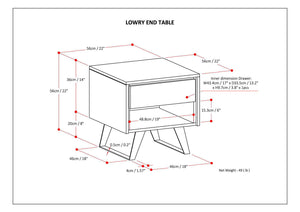 Lowry - Handcrafted End Table