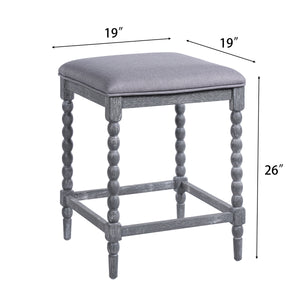 26" Counter Stools Set of 4 with Upholstered Seat