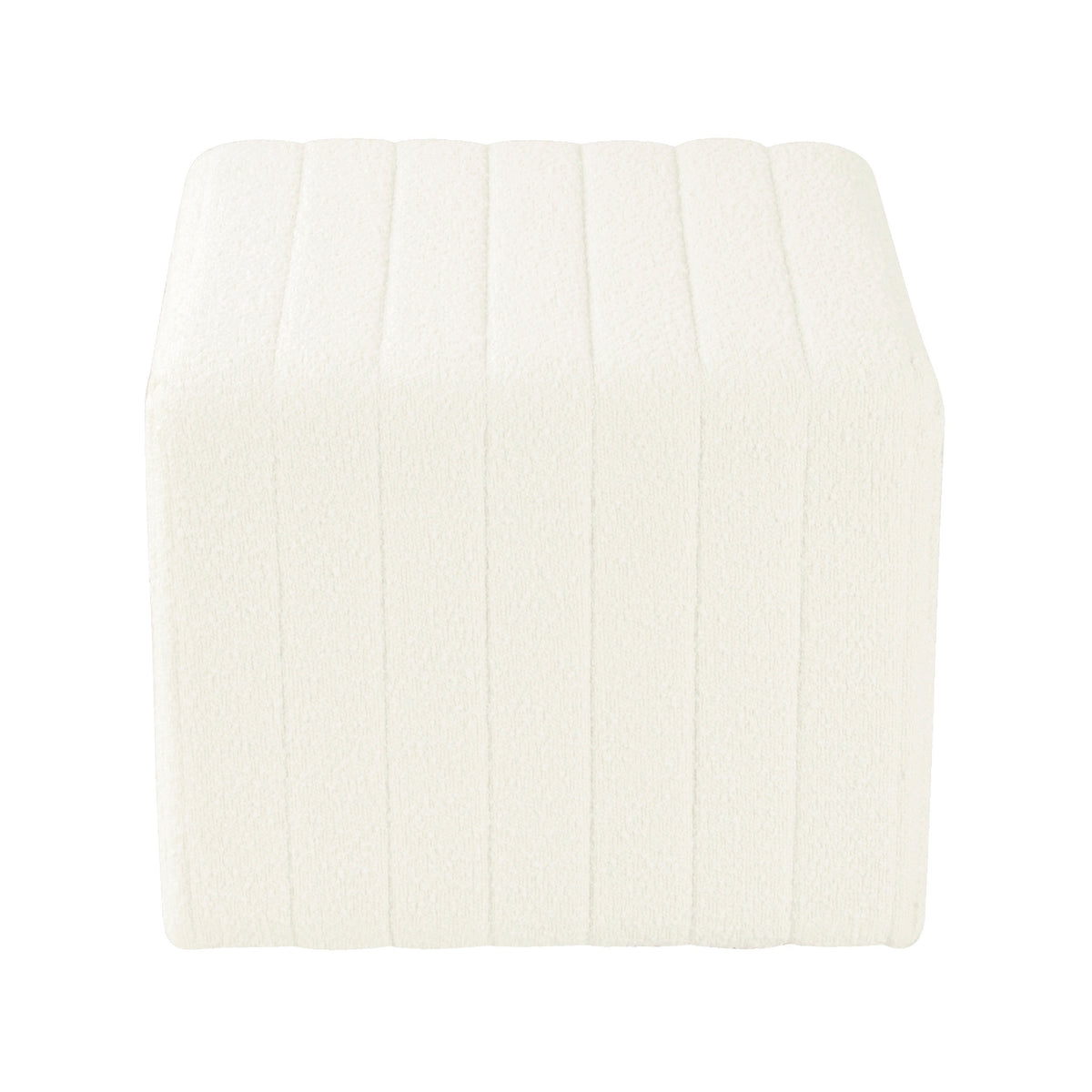 Ada Footstool Ottoman, Channel Tufted
