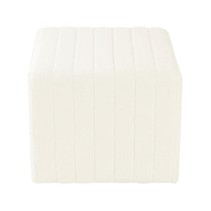 Ada Footstool Ottoman, Channel Tufted