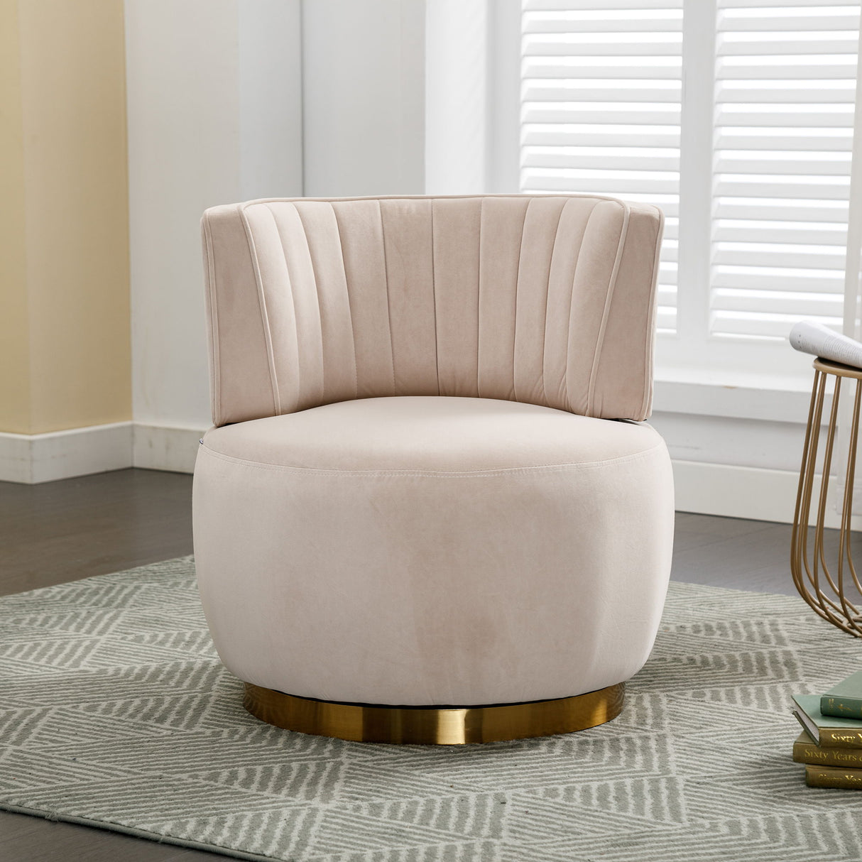 360 Degree Swivel Cuddle Barrel Accent Sofa Chair