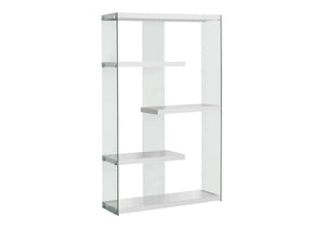 Bookshelf, Bookcase, Etagere, 5 Tier, Office, Glossy Contemporary & Modern - White - Best Buy Furniture