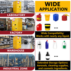 60 Gal Flammable Safety Cabinet, 34"W x 34"D x 65"H