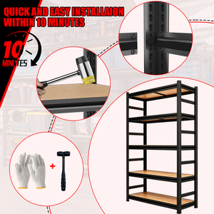 63-Inch Height Storage Shelving Unit with Adjustable Shelves