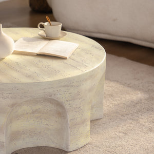 Mgo Modern Minimalist Round Accent Coffee Table