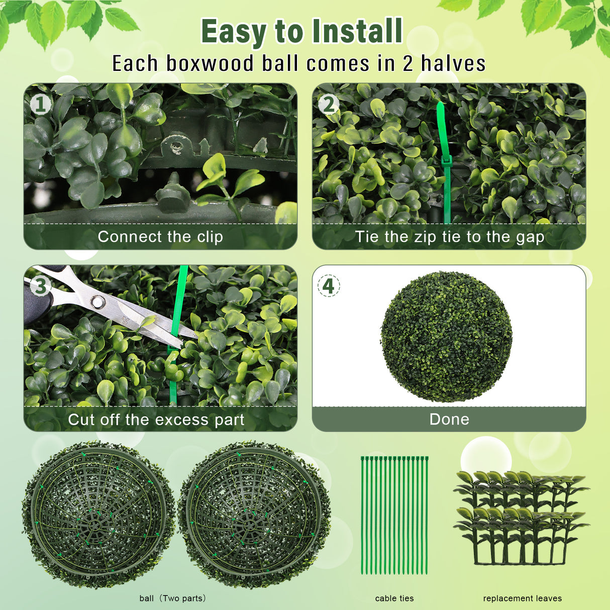 18.5In Dark Artificial Topiary Balls