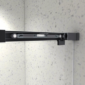 6076 Inch North American Frameless Double Sliding Matte Shower Door