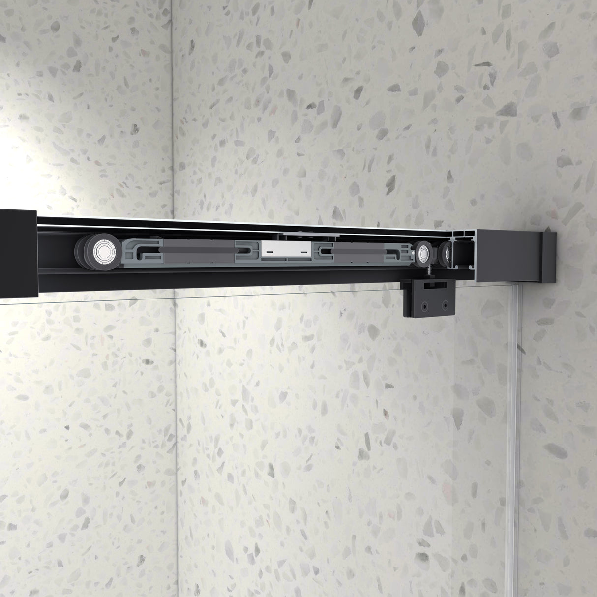 5476 Inch Frameless Double Sliding Matte Shower Door