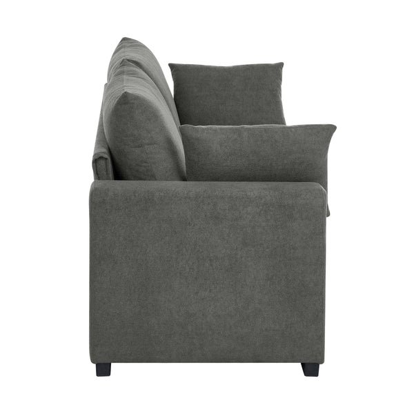 Upholstered Sofa with Toss Pillows
