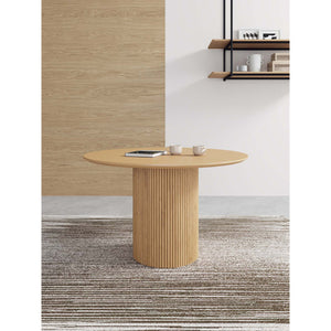 Hathaway - Round Dining Table With Ribbed Base