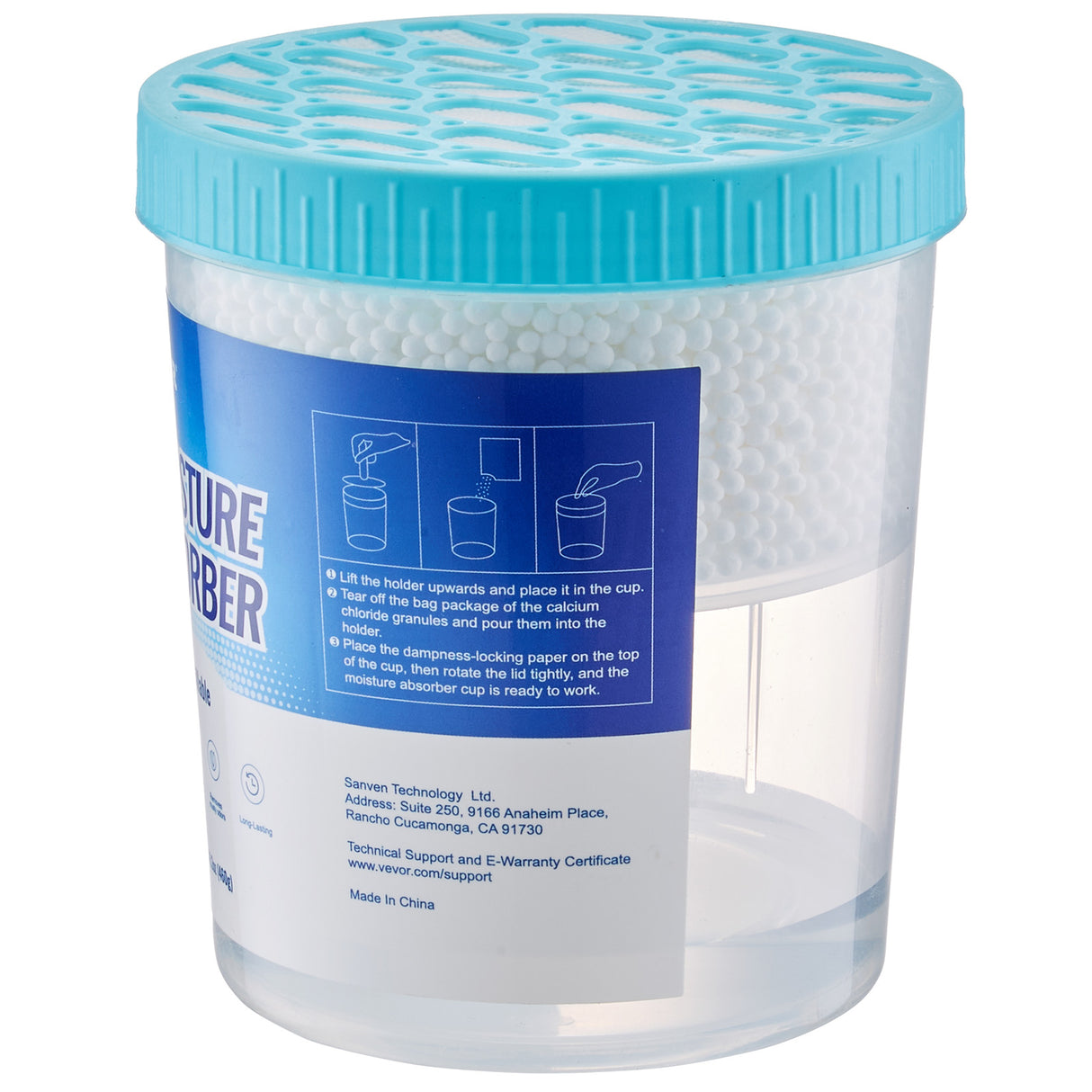 Moisture Absorber Bucket, 2 Packs 16.2 oz Hi-Capacity with 800ml Storage