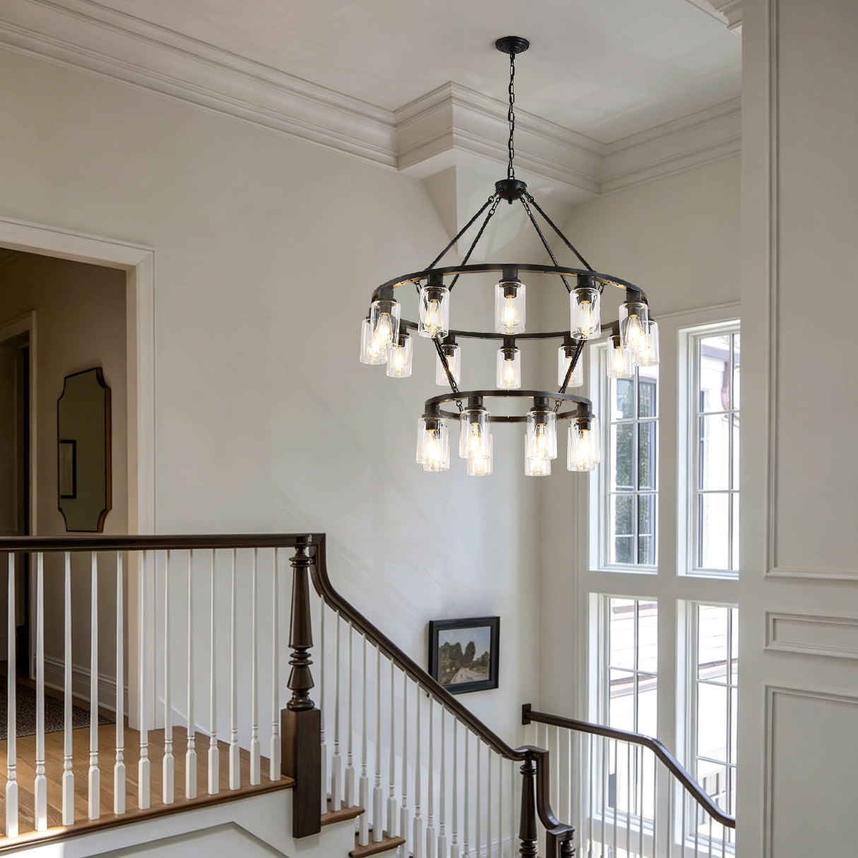 20-Light 2 Tier Chandelier