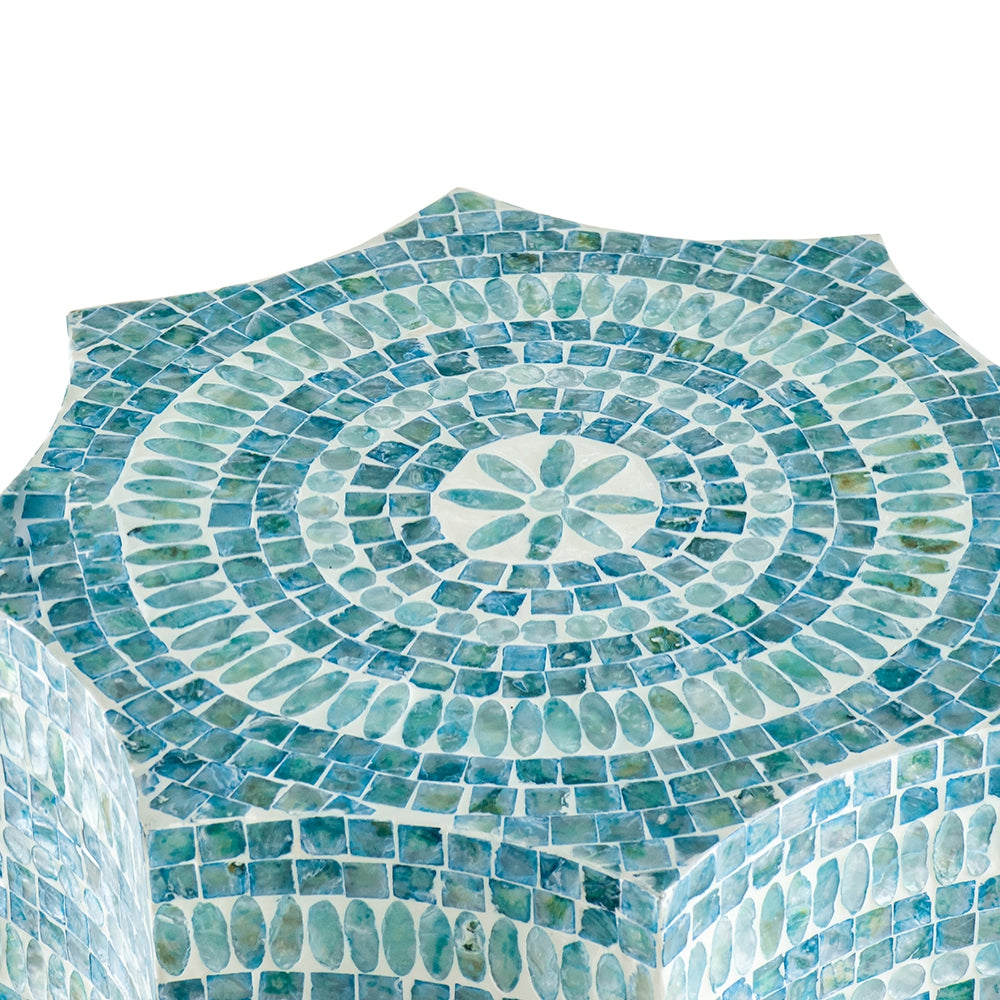 17x17x20" Capiz Design Stool