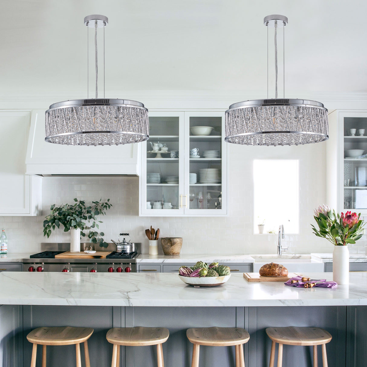 Modern Crystal Chandelier - 19 Inches