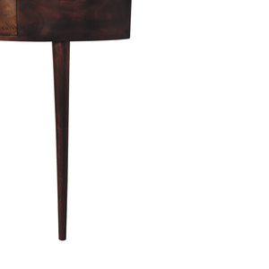 Solid Wood Backless Mounted Console, 1-Drawer, Chestnut