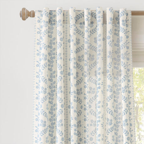 Doreen Delicate Floral Window Curtain Panel Set