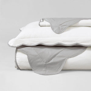 LushDecor Coastal Chic Scalloped Edge 100% Cotton Reversible Duvet Cover Set - view 3