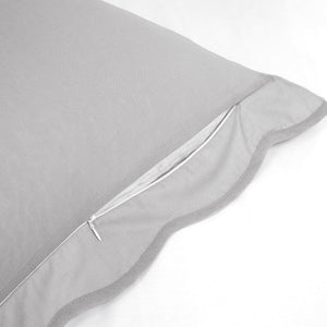 Coastal Chic Scalloped Edge 100% Cotton Reversible Duvet Cover Set