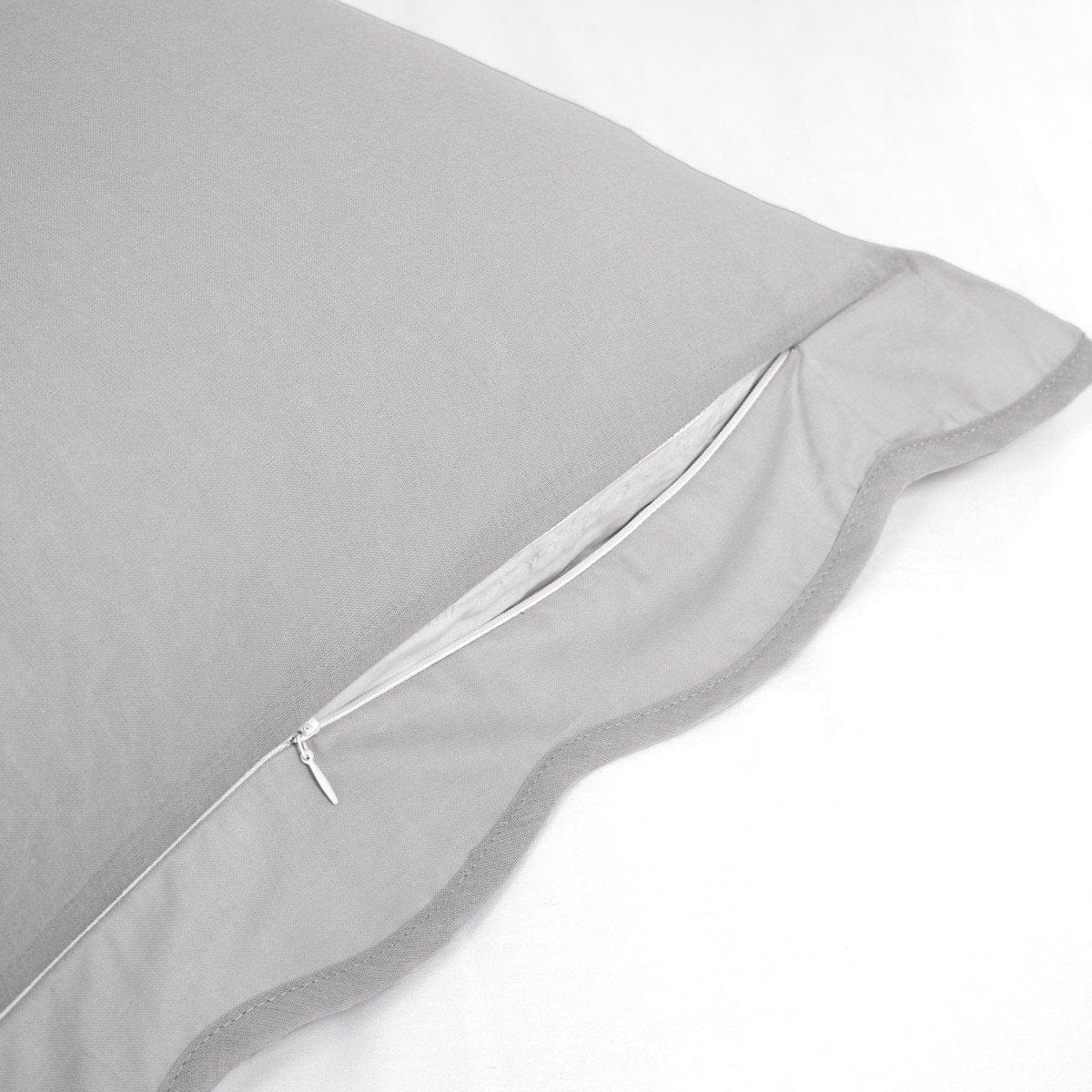 LushDecor Coastal Chic Scalloped Edge 100% Cotton Reversible Duvet Cover Set - view 5