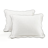 Coastal Chic Scalloped Edge Reversible Quilt 3 Piece Set