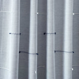 Boho Stripe Clip Jacquard Window Curtain Panel Set