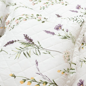 LushDecor Watercolor Wildflower Scallop Edge Floral 3 Piece Quilt Set - view 4