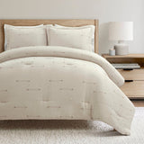 Boho Stripe Clip Jacquard 3 Piece Comforter Set