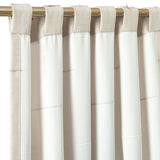 Boho Stripe Clip Jacquard Window Curtain Panel Set