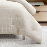 Classic Farmhouse Chalk Stripe 3 Piece Comforter Set