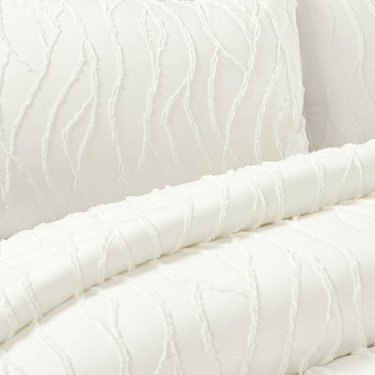 LushDecor Jacquard Wave 3 Piece Comforter Set