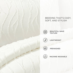 Jacquard Wave 3 Piece Comforter Set