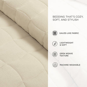LushDecor Cloud Gauze 3 Piece Quilt Set - view 6