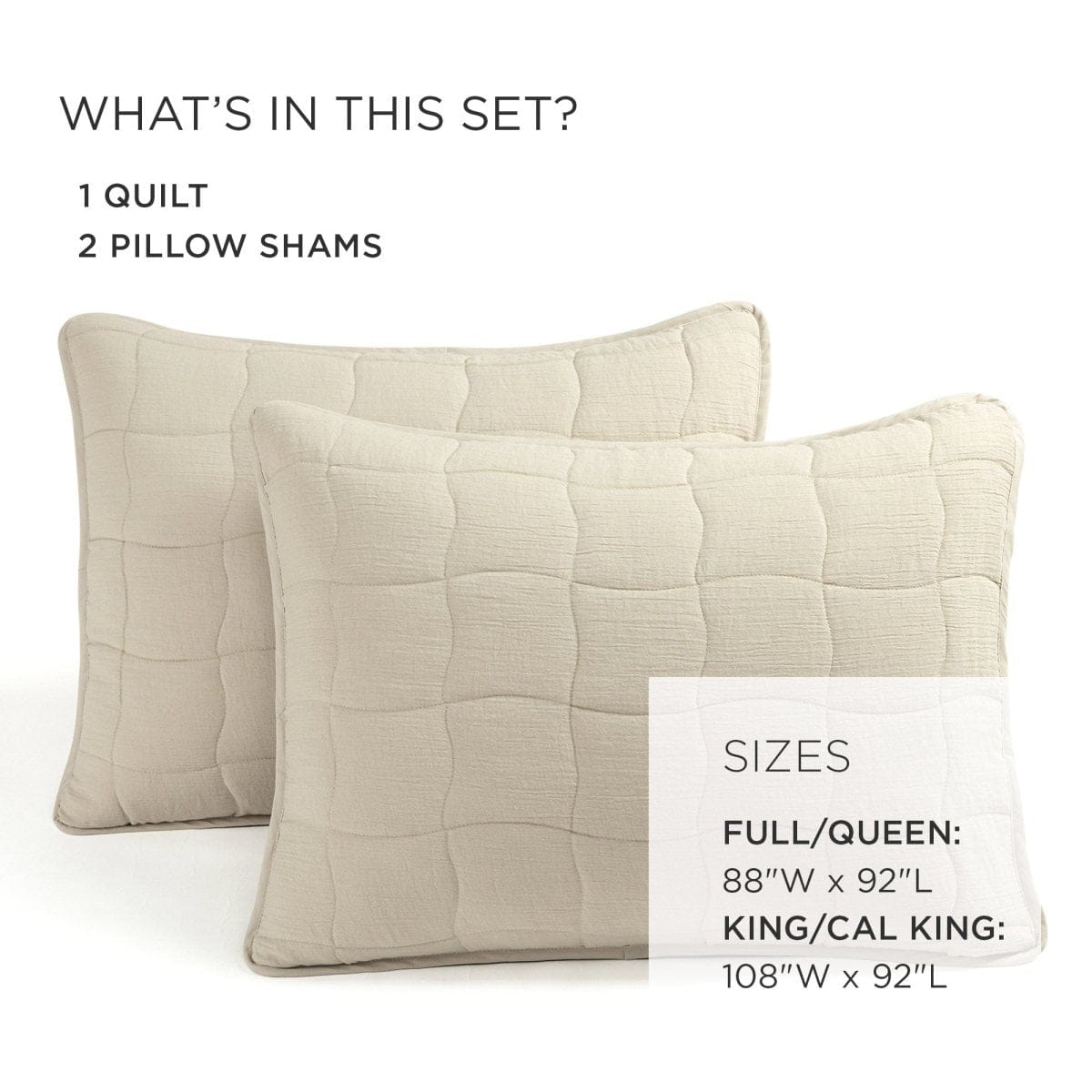LushDecor Cloud Gauze 3 Piece Quilt Set - view 7